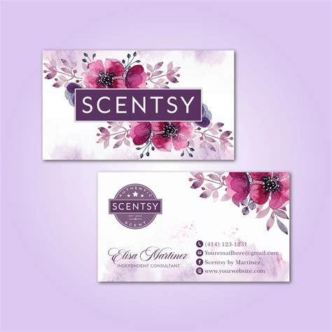 free printable scentsy business cards.